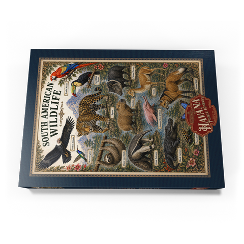 Darstellung des Puzzle Motivs South American Wildlife Vintage Poster South American Wildlife Vintage Poster 500 Puzzle Schachtel Ansicht3