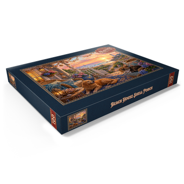 Darstellung des Puzzle Motivs Beach House Shell Porch 100 Puzzle Schachtel Ansicht1