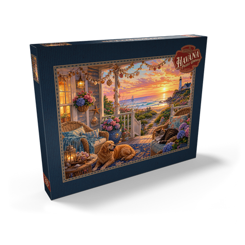 Darstellung des Puzzle Motivs Beach House Shell Porch Beach House Shell Porch 200 Puzzle Schachtel Ansicht2