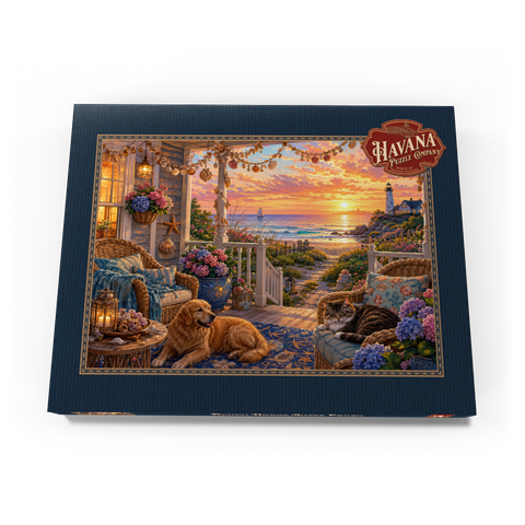Darstellung des Puzzle Motivs Beach House Shell Porch Beach House Shell Porch 200 Puzzle Schachtel Ansicht3