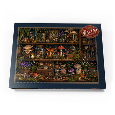 Darstellung des Puzzle Motivs Mushroom Forest Botanical Shelf 1000 Puzzle Schachtel Ansicht3