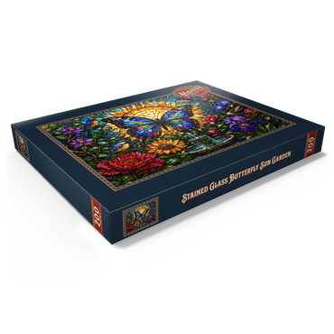 Darstellung des Puzzle Motivs Stained Glass Butterfly Sun Garden 200 Puzzle Schachtel Ansicht1