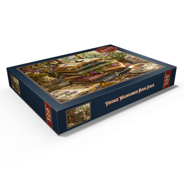 Darstellung des Puzzle Motivs Vintage Wildflower Book Stack 500 Puzzle Schachtel Ansicht1