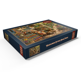 Darstellung des Puzzle Motivs Wildflower Cottage – Bücherveranda - Puzzleteile: 1000
