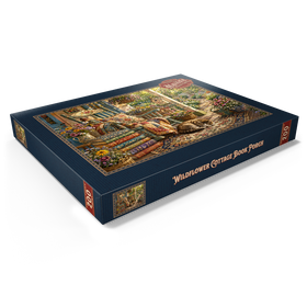Alternative Darstellung des Puzzle-Motivs Wildflower Cottage – Bücherveranda – Puzzleteile: 200