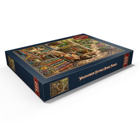 Alternative Darstellung des Puzzle-Motivs Wildflower Cottage – Bücherveranda – Puzzleteile: 500