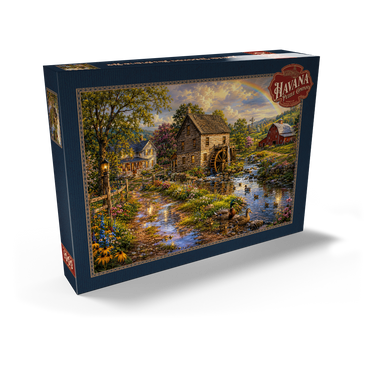 Darstellung des Puzzle Motivs Vintage Farmhouse Mill After the Rain 1000 Puzzle Schachtel Ansicht2