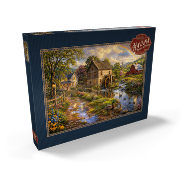 Darstellung des Puzzle Motivs Vintage Farmhouse Mill After the Rain 100 Puzzle Schachtel Ansicht2