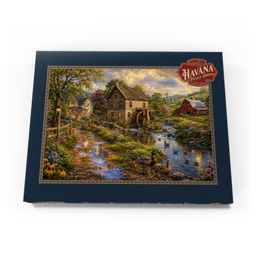 Darstellung des Puzzle Motivs Vintage Farmhouse Mill After the Rain 100 Puzzle Schachtel Ansicht3