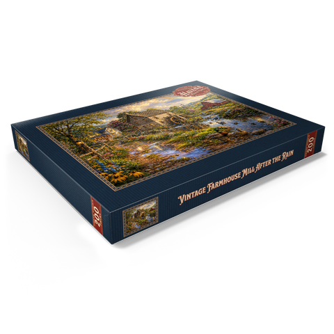Darstellung des Puzzle Motivs Eine alte Mühle auf dem Land nach dem Regen Vintage Farmhouse Mill After the Rain 200 Puzzle Schachtel Ansicht1