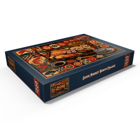 Darstellung des Puzzle Motivs Sushi-Markt-Bento-Collage - Puzzleteile: 1000