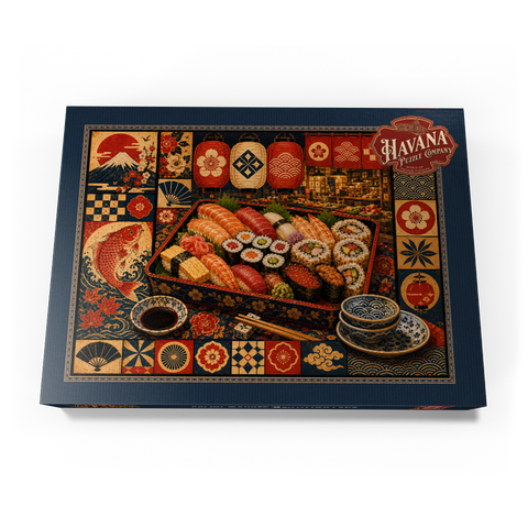 Darstellung des Puzzle Motivs Sushi-Markt-Bento-Collage Sushi Market Bento Collage 1000 Puzzle Schachtel Ansicht3