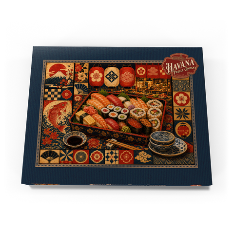 Darstellung des Puzzle Motivs Sushi-Markt-Bento-Collage Sushi Market Bento Collage 100 Puzzle Schachtel Ansicht3