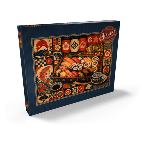 Darstellung des Puzzle Motivs Sushi-Markt-Bento-Collage Sushi Market Bento Collage 200 Puzzle Schachtel Ansicht2