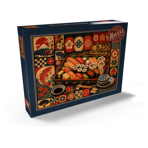 Darstellung des Puzzle Motivs Sushi-Markt-Bento-Collage Sushi Market Bento Collage 500 Puzzle Schachtel Ansicht2