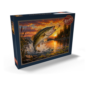 Darstellung des Puzzle Motivs Sunset Bass Fishing Splash 1000 Puzzle Schachtel Ansicht2