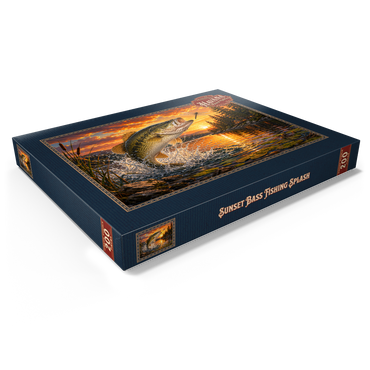Darstellung des Puzzle Motivs Sunset Bass Fishing Splash 200 Puzzle Schachtel Ansicht1
