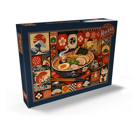 Darstellung des Puzzle Motivs Retro-Ramen-Markt-Schüssel Retro Ramen Market Bowl 1000 Puzzle Schachtel Ansicht2