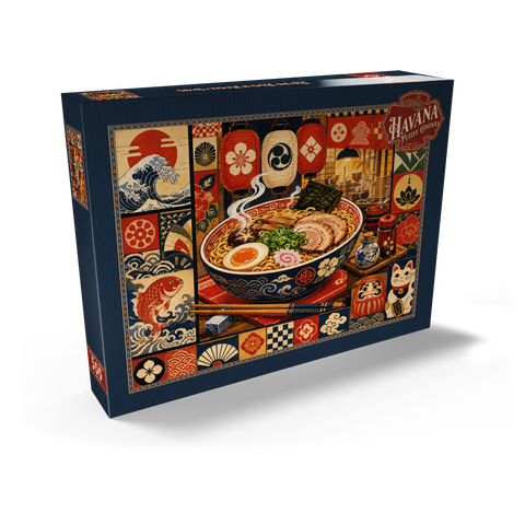 Darstellung des Puzzle Motivs Retro-Ramen-Markt-Schüssel Retro Ramen Market Bowl 500 Puzzle Schachtel Ansicht2