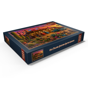 Darstellung des Puzzle Motivs Garten mit Kakteen an der alten Tankstelle - Puzzleteile: 1000