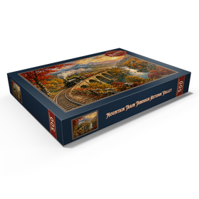 Alternative Darstellung des Puzzle-Motivs Bergbahn durch das herbstliche Tal – Puzzleteile: 500