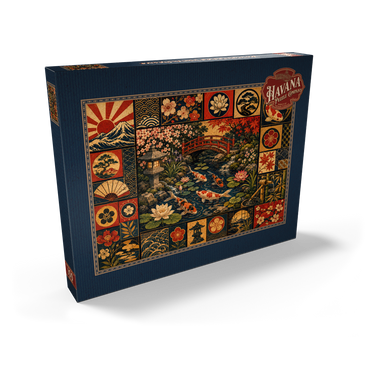 Darstellung des Puzzle Motivs Koi Pond Garden Poster Collage 100 Puzzle Schachtel Ansicht2