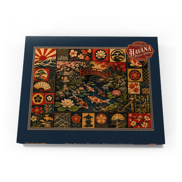 Darstellung des Puzzle Motivs Koi Pond Garden Poster Collage 100 Puzzle Schachtel Ansicht3