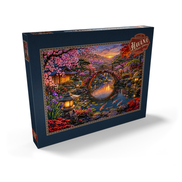 Darstellung des Puzzle Motivs Japanese Garden Moon Bridge Bloom 100 Puzzle Schachtel Ansicht2