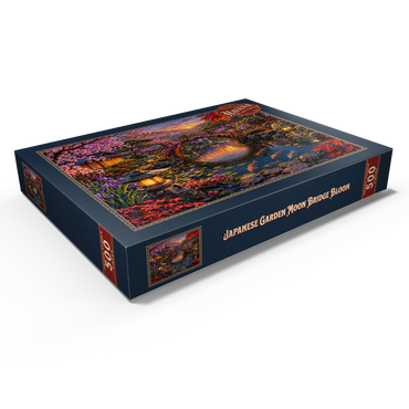 Darstellung des Puzzle Motivs Japanese Garden Moon Bridge Bloom 500 Puzzle Schachtel Ansicht1