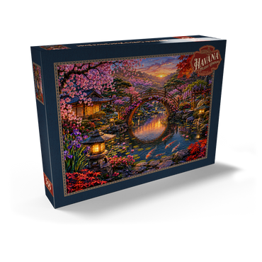 Darstellung des Puzzle Motivs Japanese Garden Moon Bridge Bloom 500 Puzzle Schachtel Ansicht2