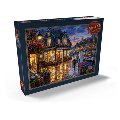 Darstellung des Puzzle Motivs Harbor Gallery – Regnerischer Abend Harbor Gallery Rainy Evening 500 Puzzle Schachtel Ansicht2