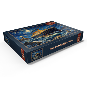 Darstellung des Puzzle Motivs Grand Ocean Liner Night Voyage 1000 Puzzle Schachtel Ansicht1