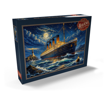 Darstellung des Puzzle Motivs Grand Ocean Liner Night Voyage 1000 Puzzle Schachtel Ansicht2
