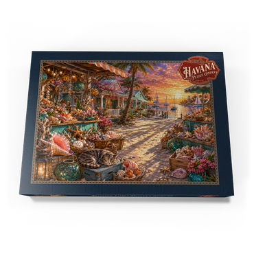 Darstellung des Puzzle Motivs Florida Shell Market Sunset 1000 Puzzle Schachtel Ansicht3
