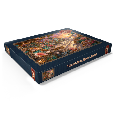 Darstellung des Puzzle Motivs Florida Shell Market Sunset 100 Puzzle Schachtel Ansicht1
