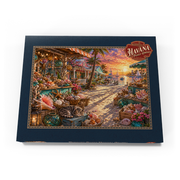 Darstellung des Puzzle Motivs Florida Shell Market Sunset 100 Puzzle Schachtel Ansicht3