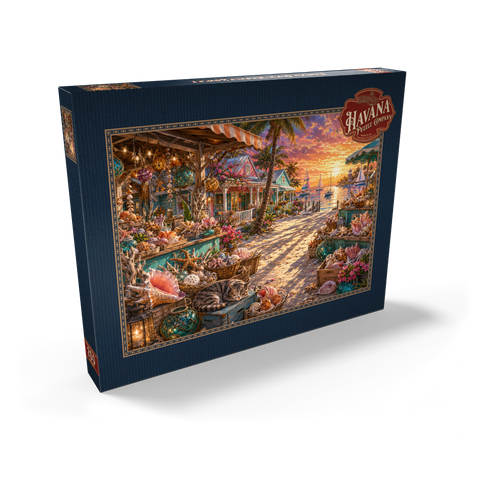Darstellung des Puzzle Motivs Sonnenuntergang am Muschelmarkt in Florida Florida Shell Market Sunset 200 Puzzle Schachtel Ansicht2