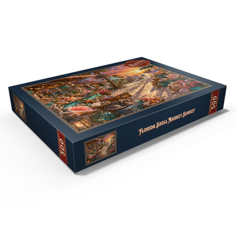 Darstellung des Puzzle Motivs Sonnenuntergang am Muschelmarkt in Florida Florida Shell Market Sunset 500 Puzzle Schachtel Ansicht1