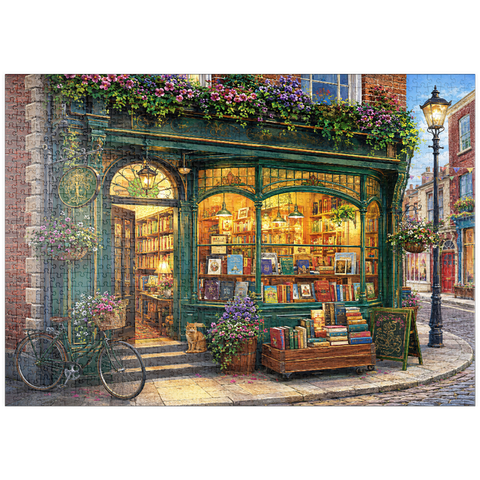 Darstellung des Puzzle Motivs Eine bezaubernde Buchhandlung in Dublin puzzleplate Charming Dublin Bookstore 1000 Puzzle