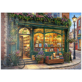 Darstellung des Puzzle Motivs Eine bezaubernde Buchhandlung in Dublin - Puzzleteile: 1000