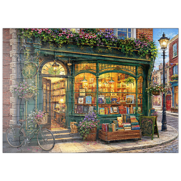 Darstellung des Puzzle Motivs puzzleplate Charming Dublin Bookstore 100 Puzzle