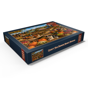Darstellung des Puzzle Motivs County Fair Farmers Market Morning 1000 Puzzle Schachtel Ansicht1