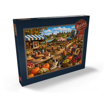 Darstellung des Puzzle Motivs County Fair Farmers Market Morning 100 Puzzle Schachtel Ansicht2
