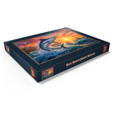 Darstellung des Puzzle Motivs Blue Marlin Sunset Breaker 100 Puzzle Schachtel Ansicht1
