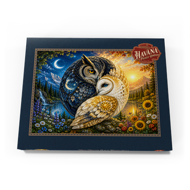 Darstellung des Puzzle Motivs Yin Yang Owl Harmony 100 Puzzle Schachtel Ansicht3