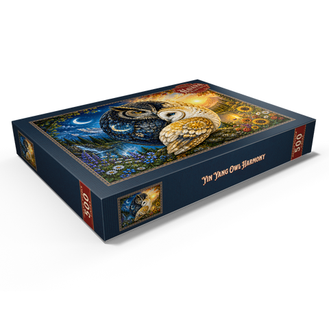 Darstellung des Puzzle Motivs Yin-Yang-Eule-Harmonie Yin Yang Owl Harmony 500 Puzzle Schachtel Ansicht1