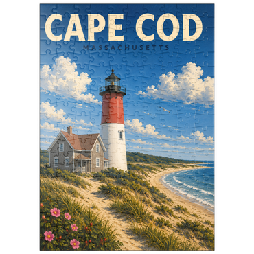 Darstellung des Puzzle Motivs puzzleplate Cape Cod – Nauset Light, Massachusetts 200 Puzzle