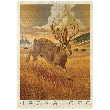 Darstellung des Puzzle Motivs puzzleplate Legends Of The National Parks: Scampering Jackalope 1000 Puzzle