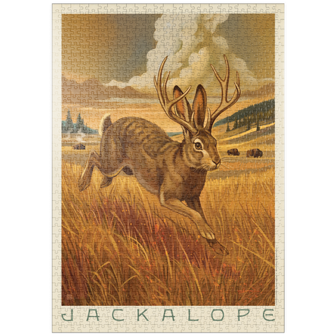 Darstellung des Puzzle Motivs Legends Of The National Parks: Scampering Jackalope puzzleplate Legends Of The National Parks: Scampering Jackalope 1000 Puzzle