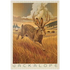Darstellung des Puzzle Motivs Legends Of The National Parks: Scampering Jackalope - Puzzleteile: 1000